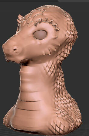 Incomplete dragon bust.