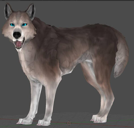 A wolf model I&#39;d previously lost to a dead hard drive lol.